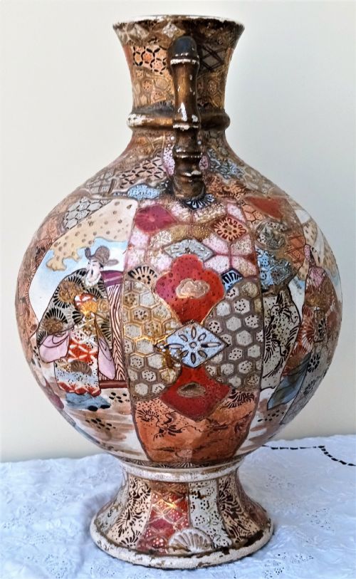 ANTIQUE JAPANESE MEIJI PERIOD SATSUMA VASE - ADDITIONAL PHOTO 1