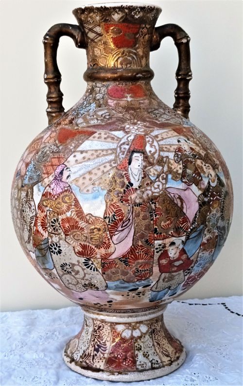 ANTIQUE JAPANESE MEIJI PERIOD SATSUMA VASE - ADDITIONAL PHOTO 2