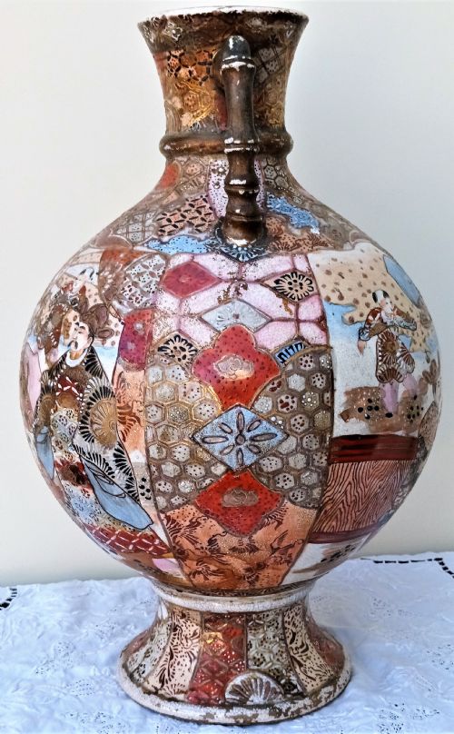 ANTIQUE JAPANESE MEIJI PERIOD SATSUMA VASE - ADDITIONAL PHOTO 3
