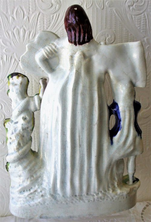 ANTIQUE ENGLISH VICTORIAN STAFFORDSHIRE POTTERY FIGURE GROUP BAND OF HOPE - ADDITIONAL PHOTO 2