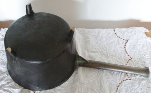 ANTIQUE ENGLISH GEORGIAN BRONZE SKILLET POSNET - ADDITIONAL PHOTO 3