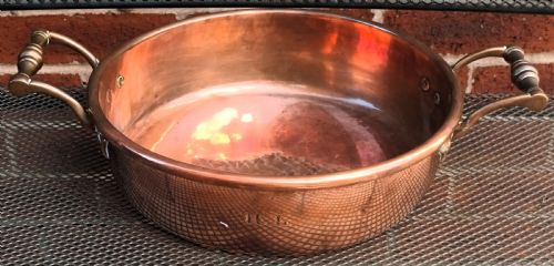 Antique English Victorian Copper Cream Setting Pan