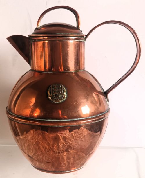 Antique Channel Islands "Pint" Copper Guernsey Milk Can