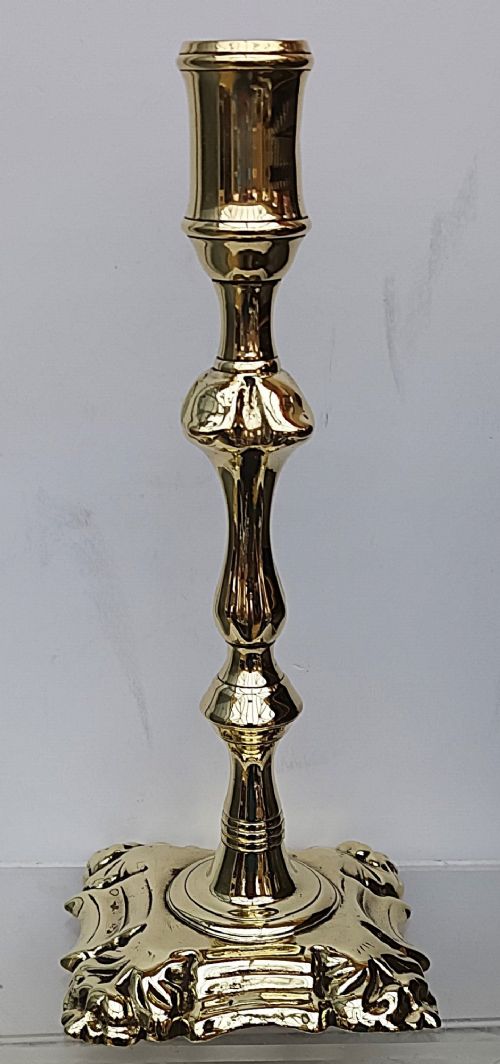 ANTIQUE ENGLISH GEORGIAN BRASS CANDLESTICK