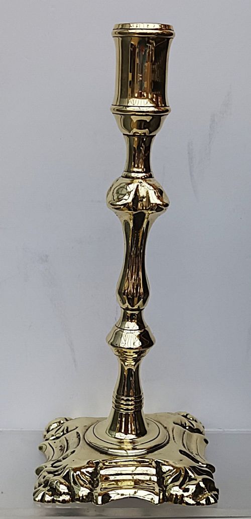 ANTIQUE ENGLISH GEORGIAN BRASS CANDLESTICK - ADDITIONAL PHOTO 3