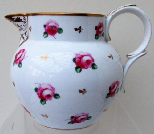 Antique English Georgian Derby Porcelain "Sparrow Beak" Jug