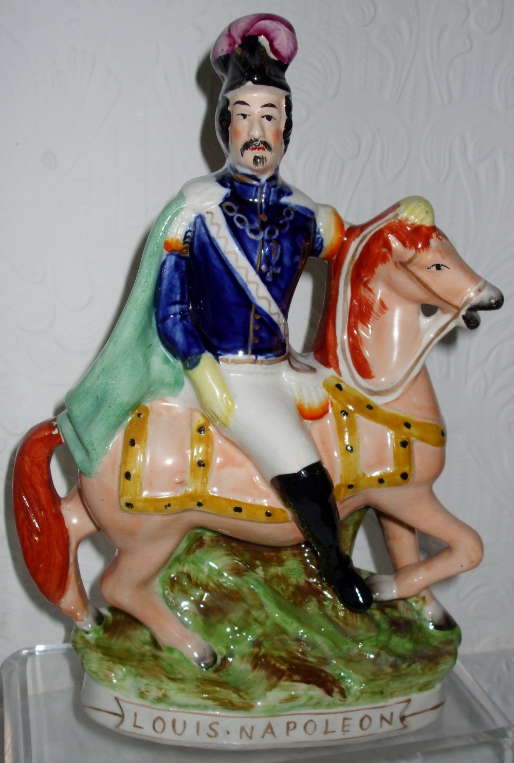 Antique English Victorian Staffordshire Pottery Royal Portrait Figure ~ 