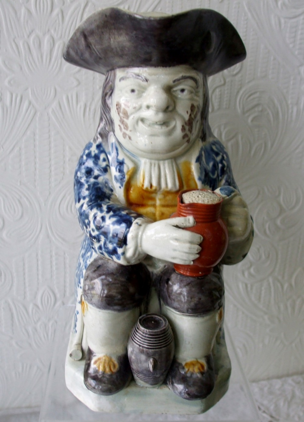 Antique English Georgian Pottery Toby Jug