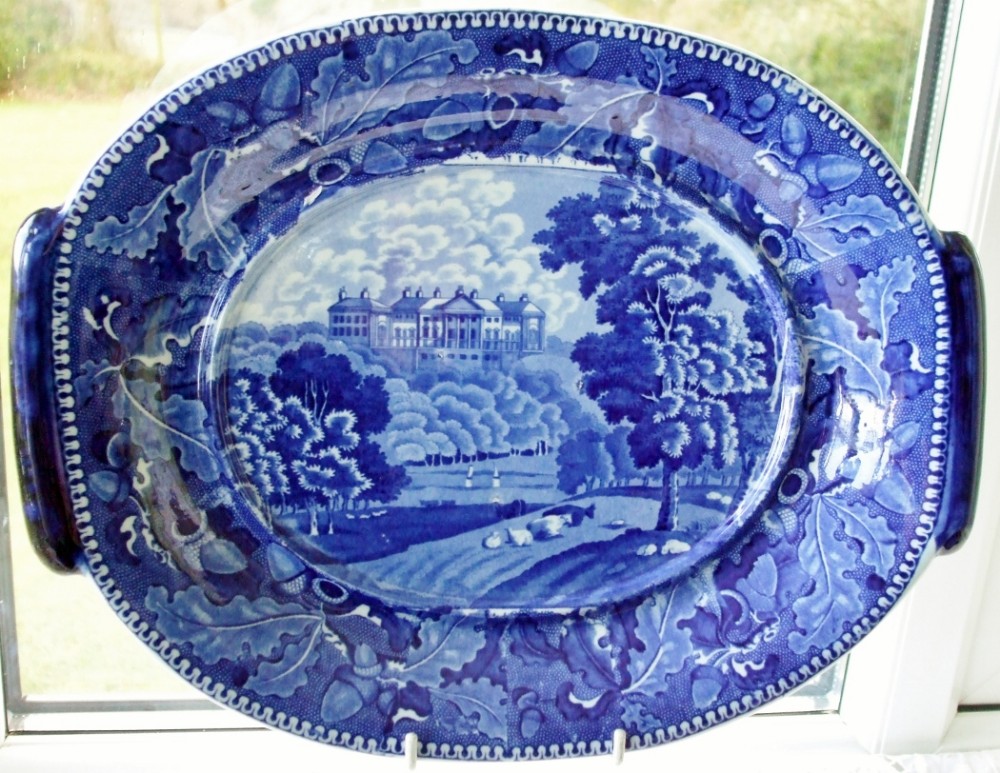 Antique English Georgian Blue and White Transfer 