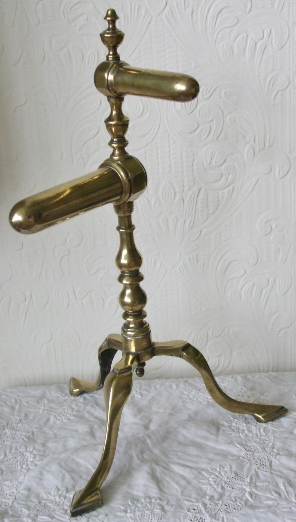 Antique English Georgian Brass Double Goffering Iron