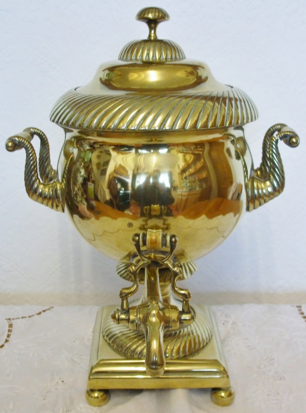 Antique English Georgian Brass Samovar