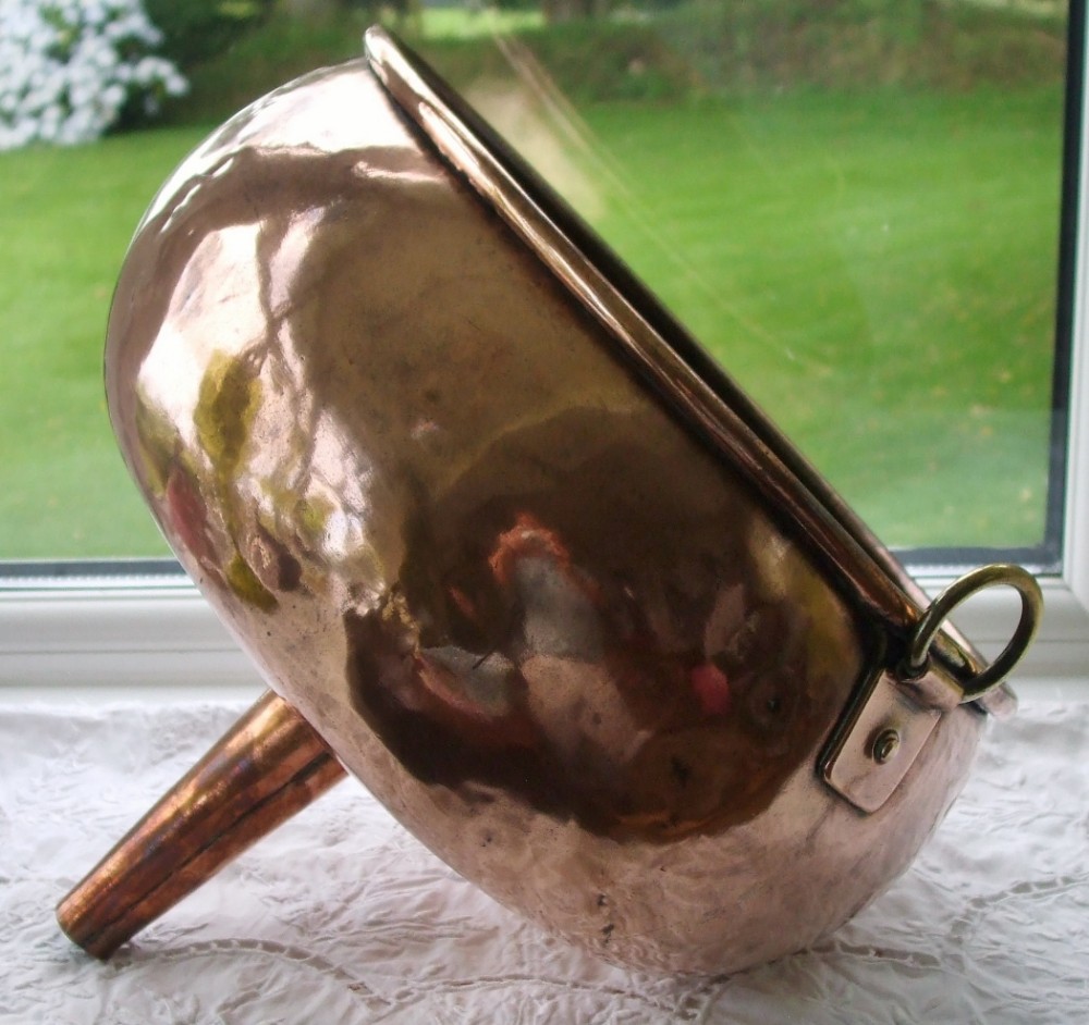 Antique Scottish Victorian Copper Whiskey Funnel