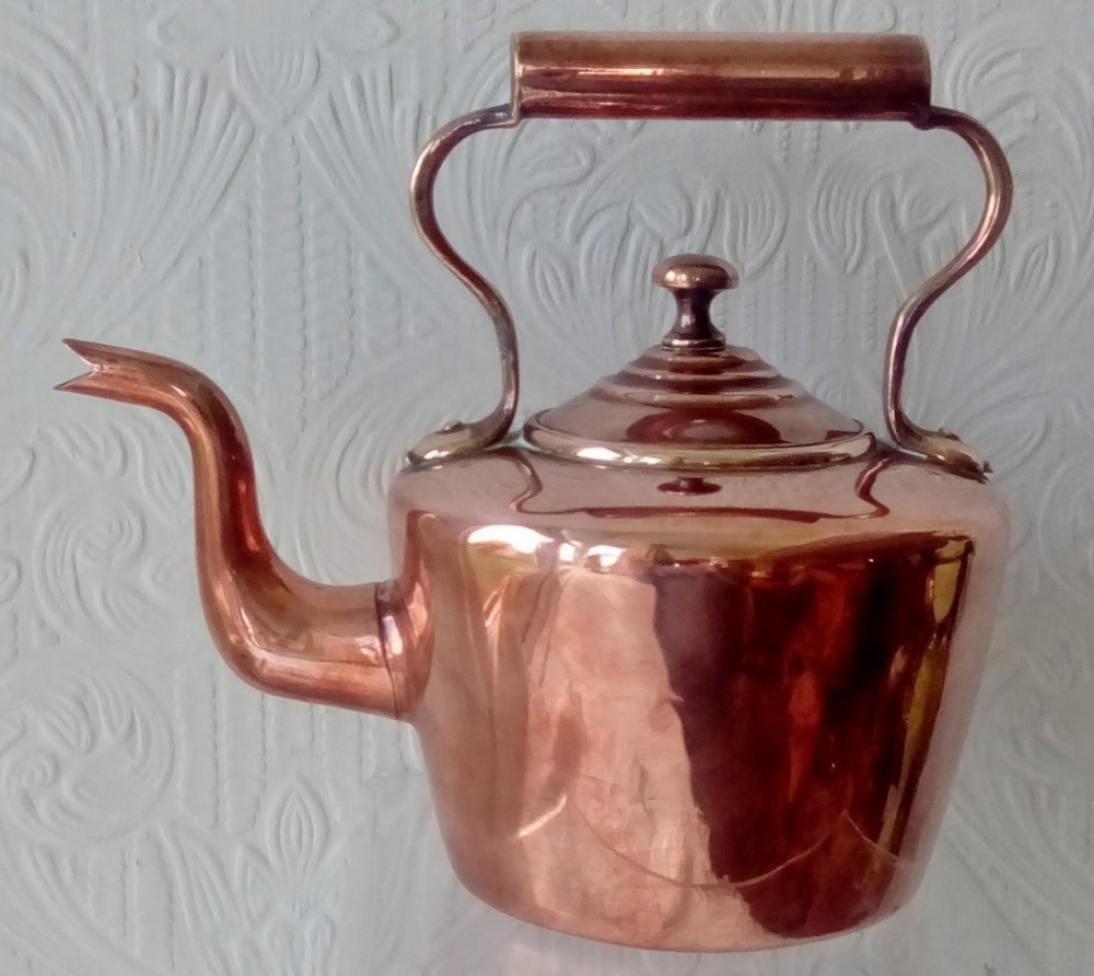 Antique English Victorian Copper Kettle
