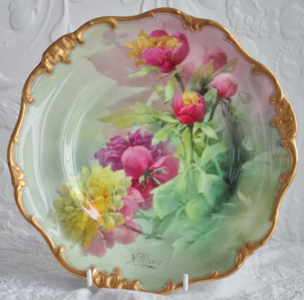 Antique English Edwardian Royal Doulton Porcelain Cabinet Plate 