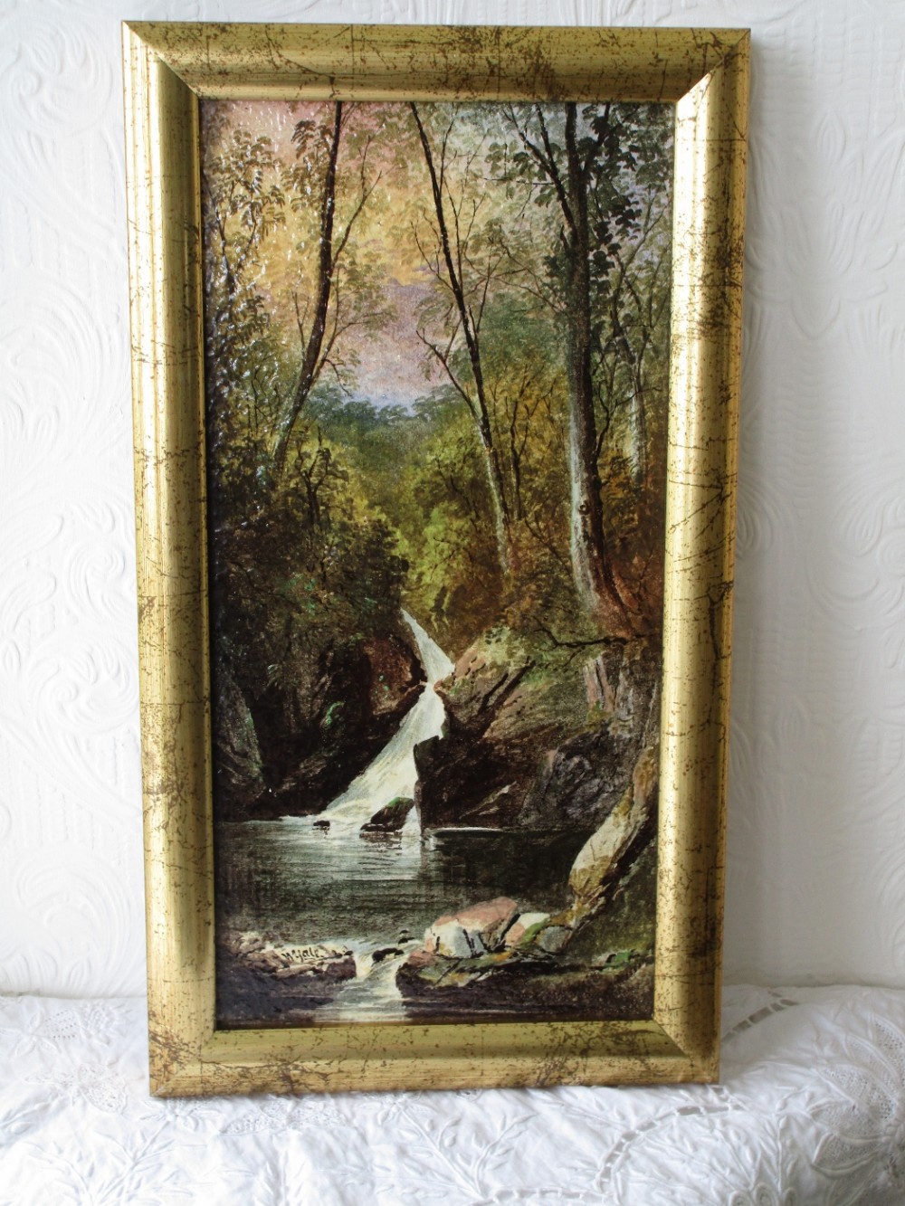 Antique English Victorian Copeland Ceramic Plaque 