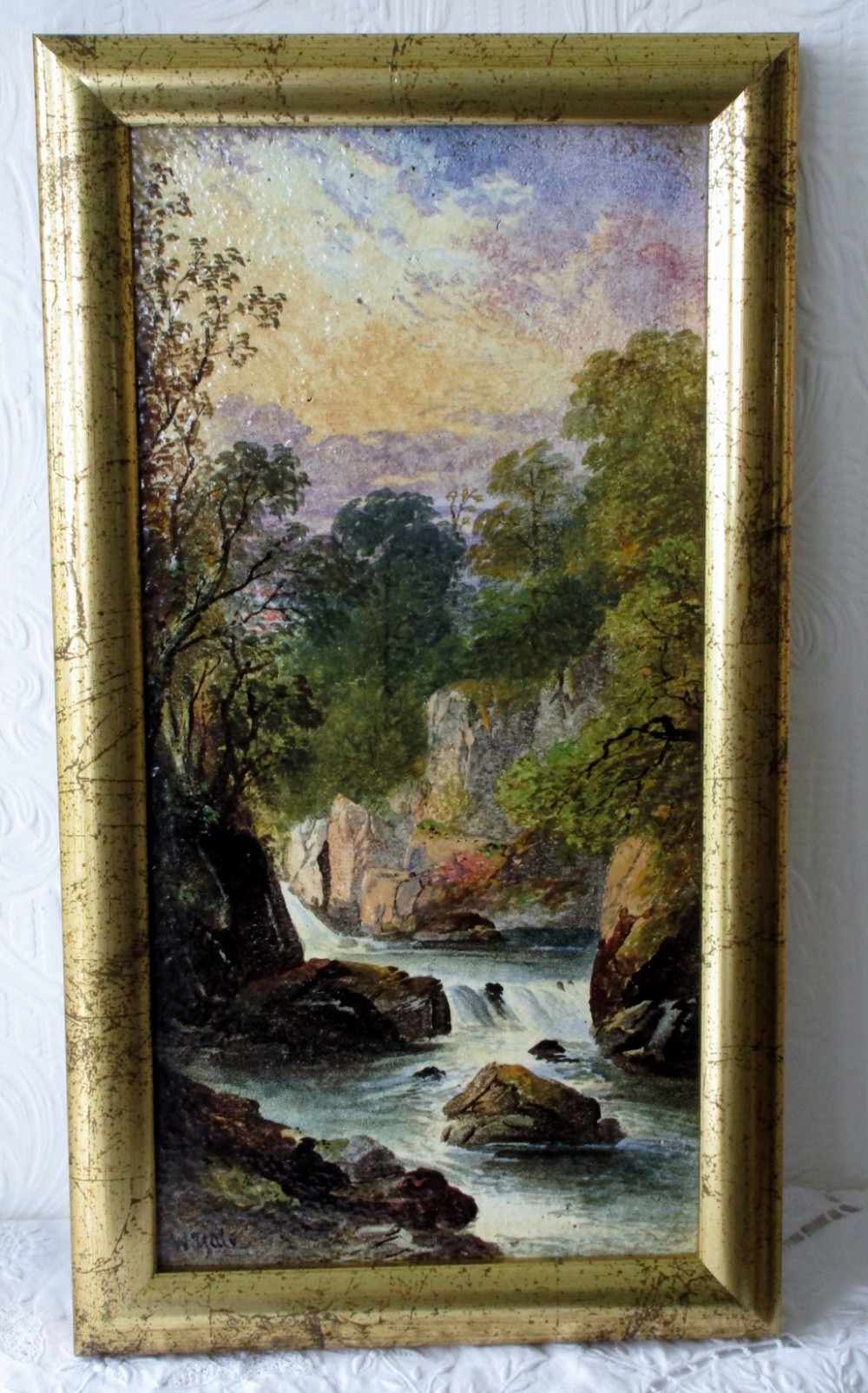 Antique English Victorian Copeland Ceramic Plaque 