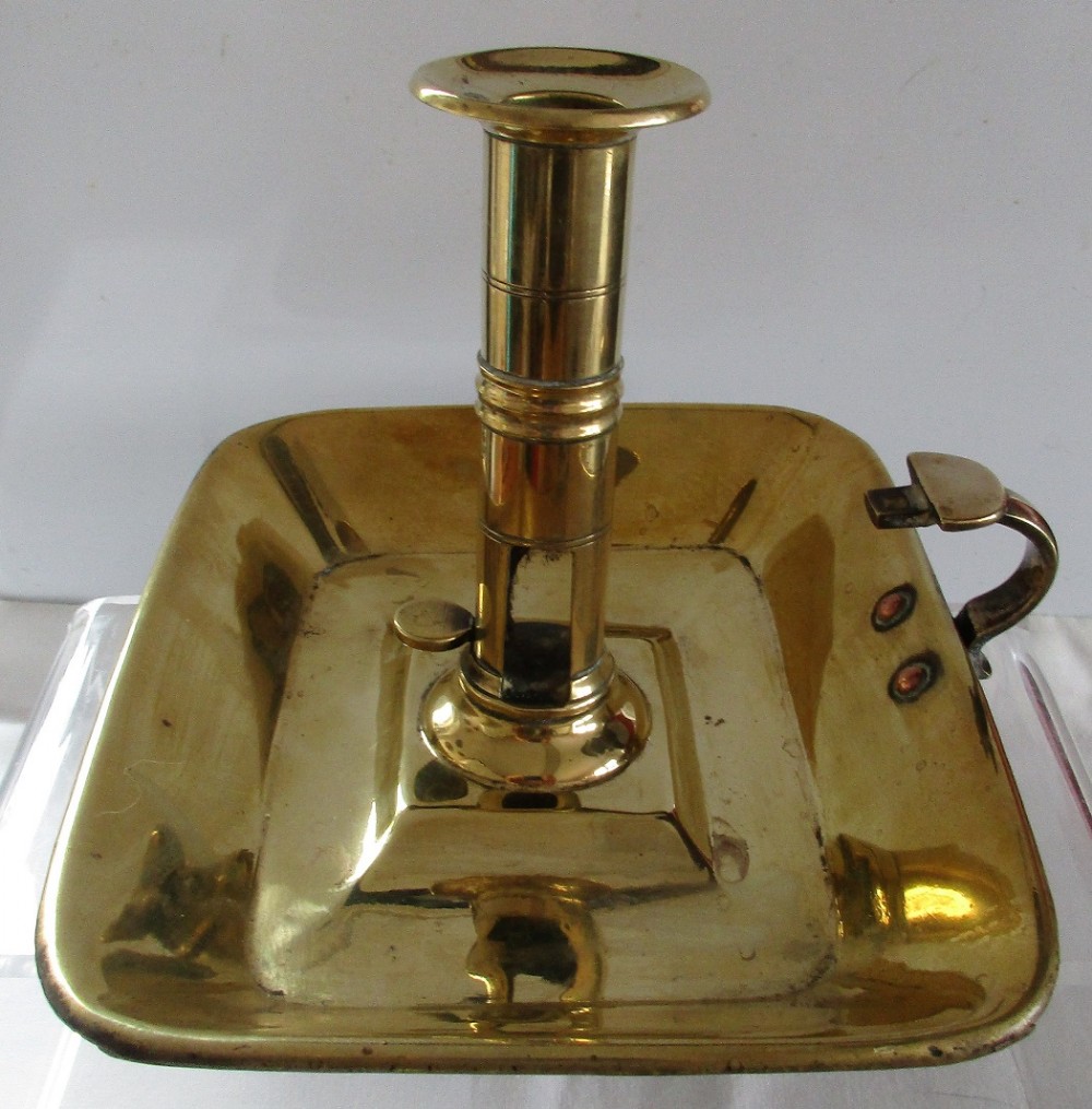 Antique English Georgian Brass Chamberstick