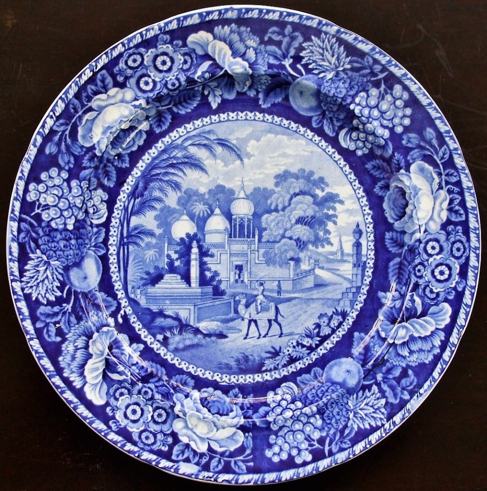 Antique English Georgian Blue and White Transfer 