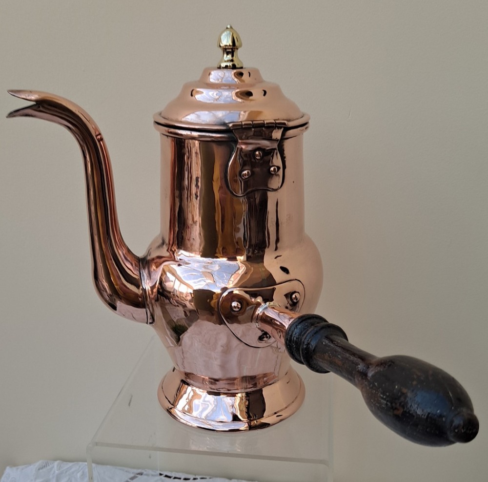 Antique English Georgian Copper Coffee Pot
