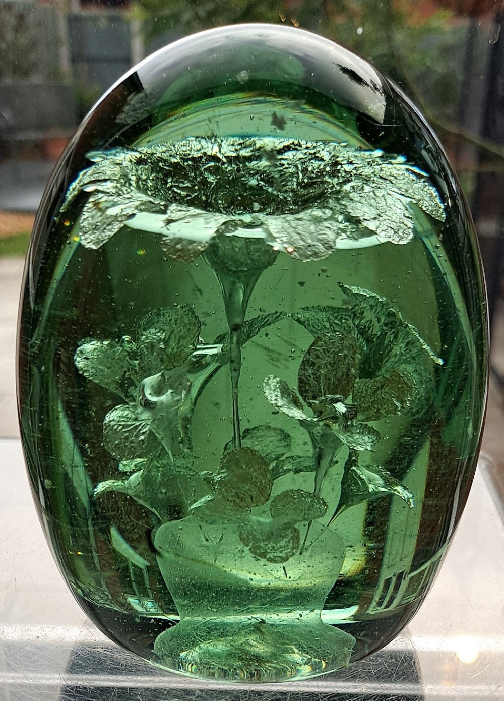 Antique English Victorian Bottle-glass Flower-pot Dump