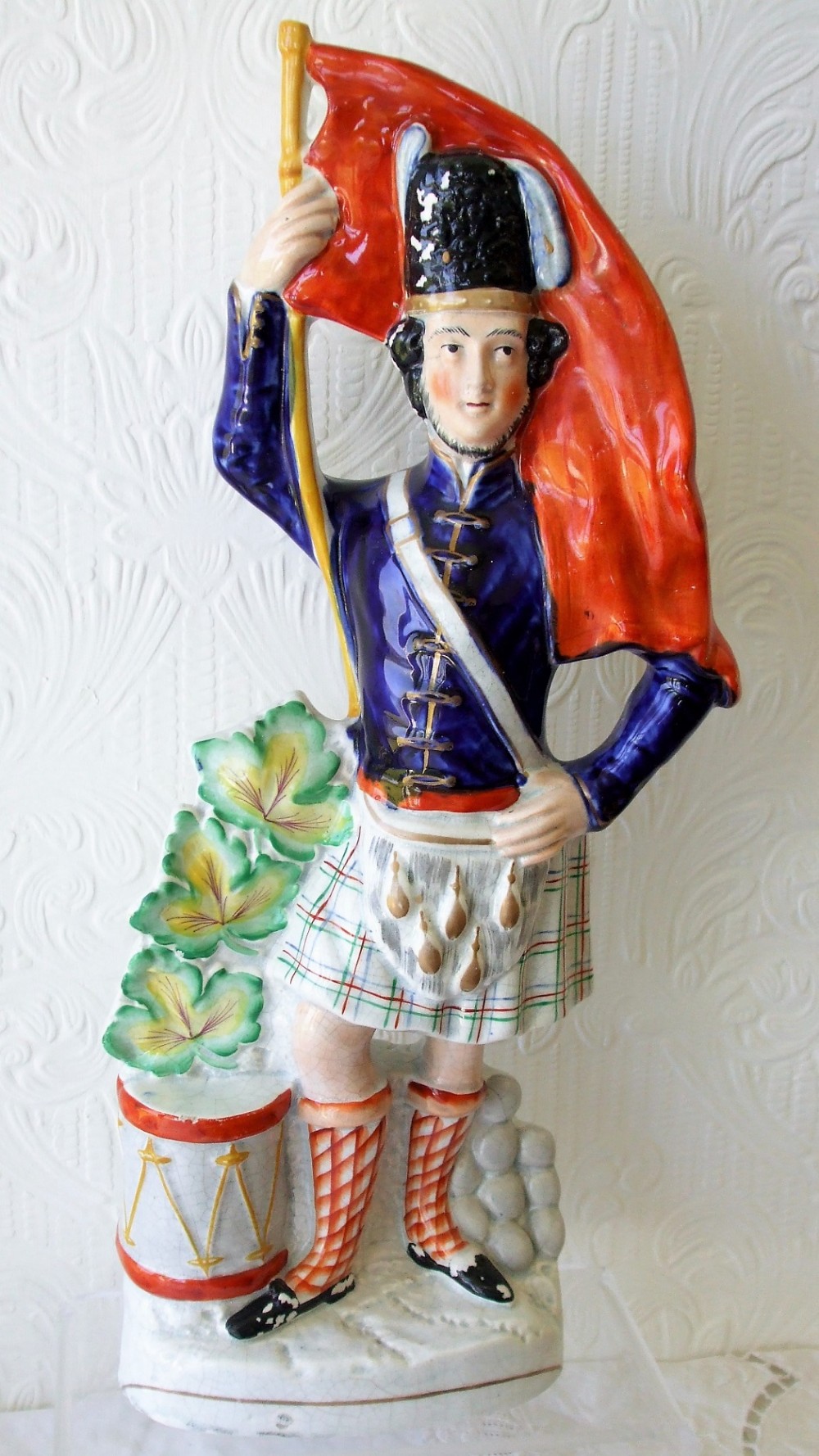 Antique English Victorian Staffordshire Pottery Figure ~ 