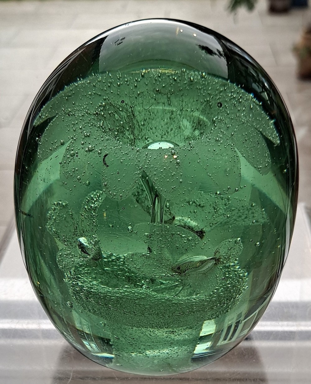 Antique English Victorian Bottle-glass Flower-pot Dump