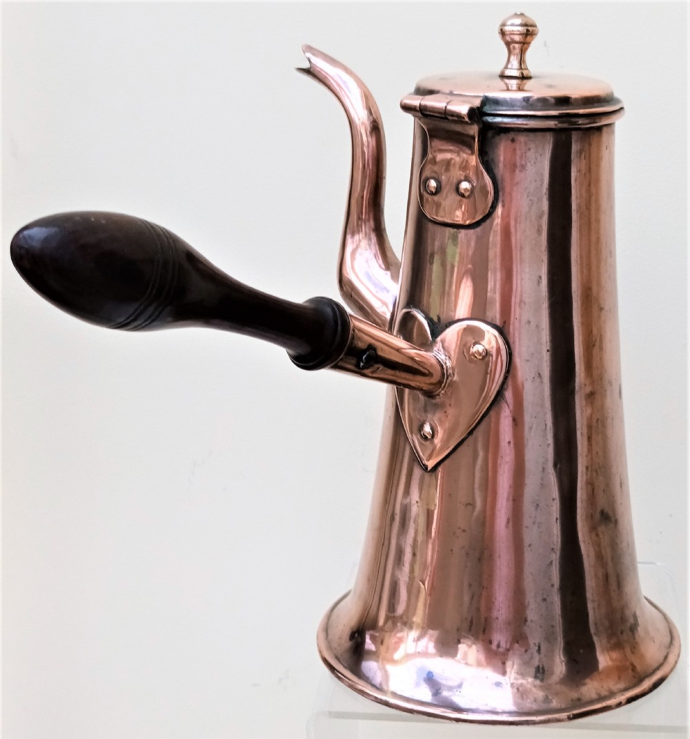 Antique English Georgian Copper Coffee Pot View II