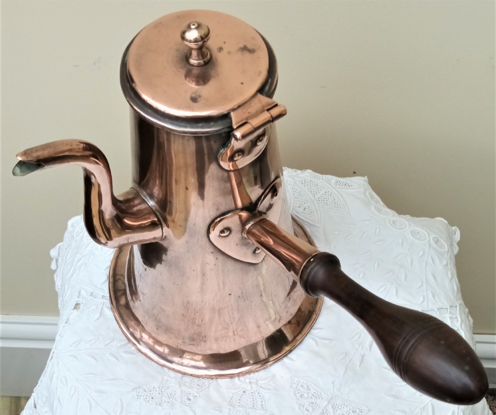 Antique English Georgian Copper Coffee Pot View V