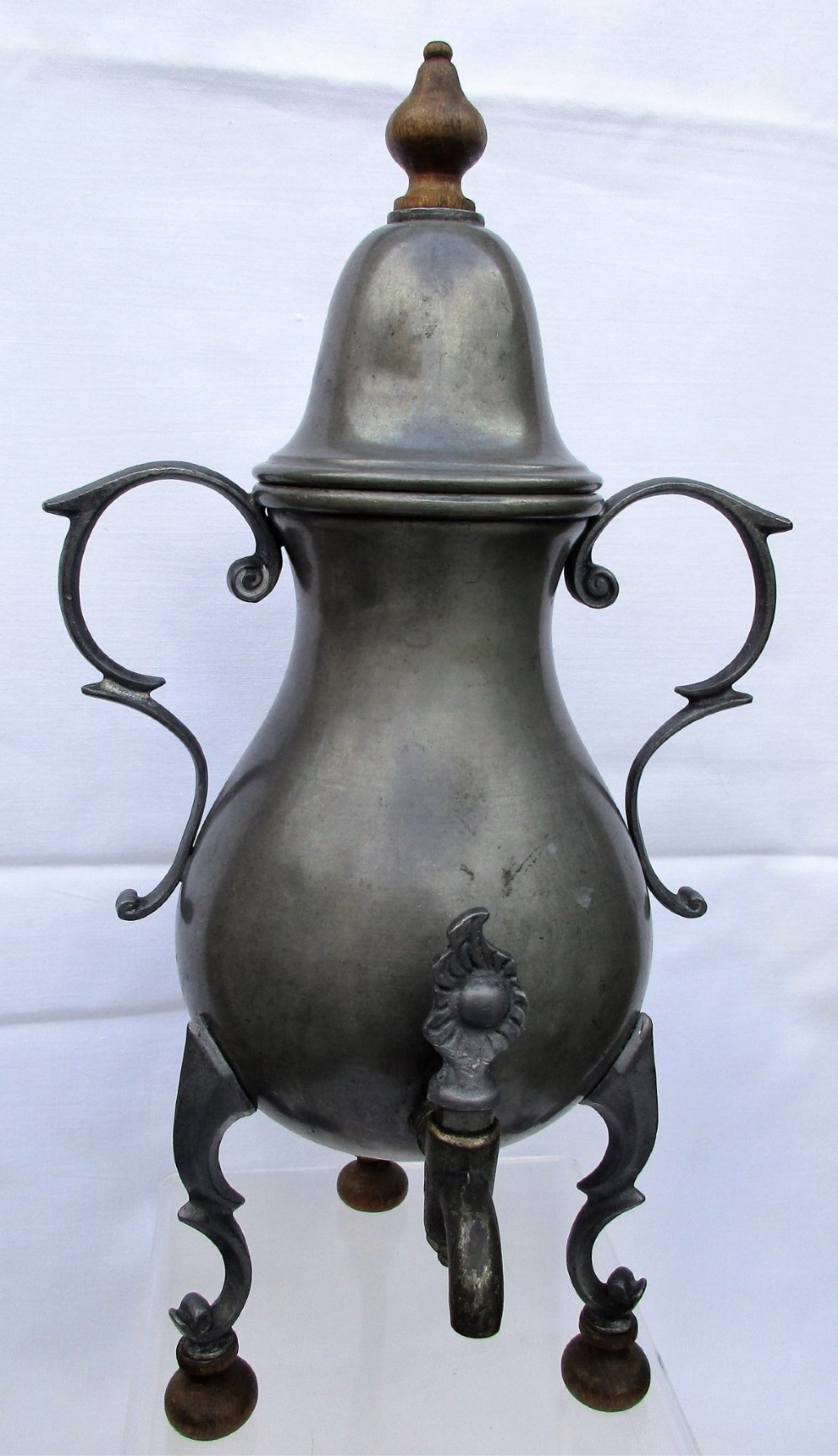 Antique English Victorian Pewter Coffee Urn