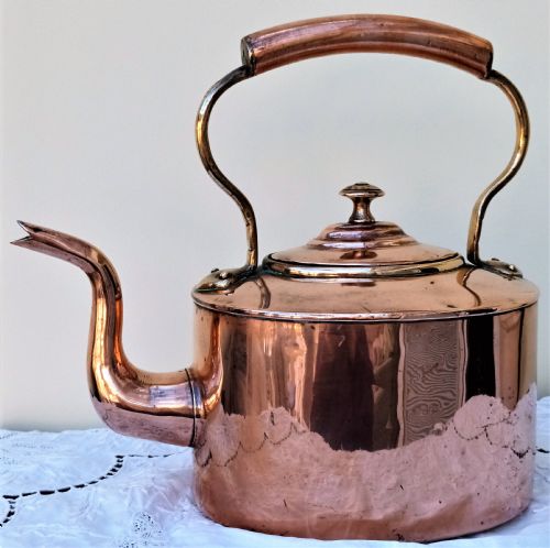 Antique English Victorian Copper Kettle