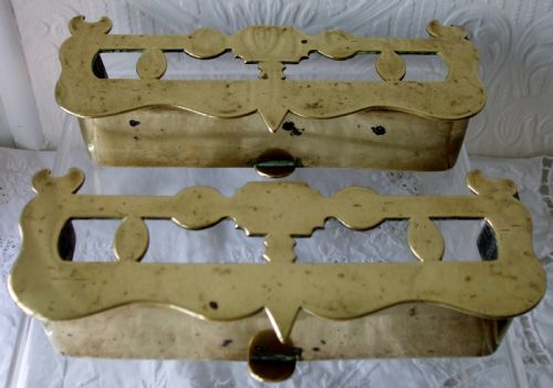 Pair of Antique English Victorian Miniature Brass Fenders