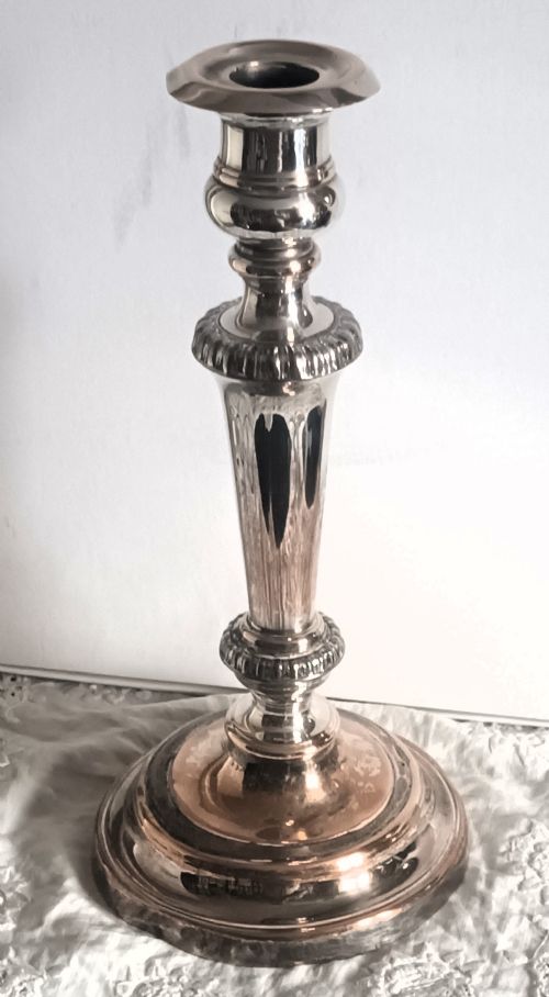 Antique Victorian Old Sheffield Plate Candlestick