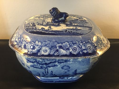 Mid 19th Blue and White Middlesbrough Pottery Soup Tureen