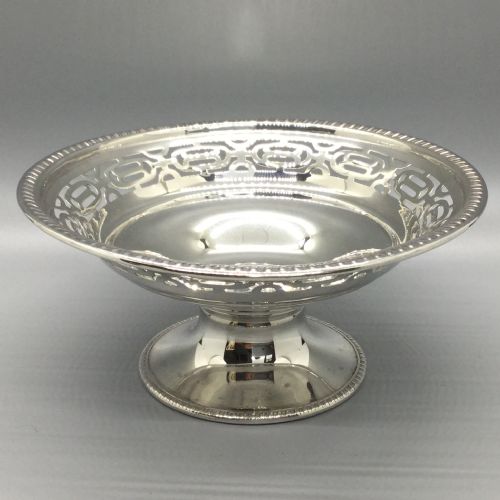 George V Silver Pedestal Bowl Dish Sheffield 1926 Walker & Hall