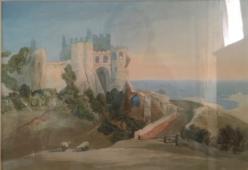 Early 19c Watercolour of a Castle and Landscape C1840