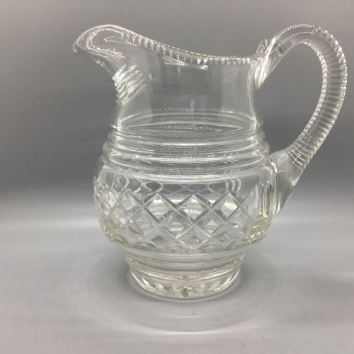 Edwardian Cut Crystal Jug C1910