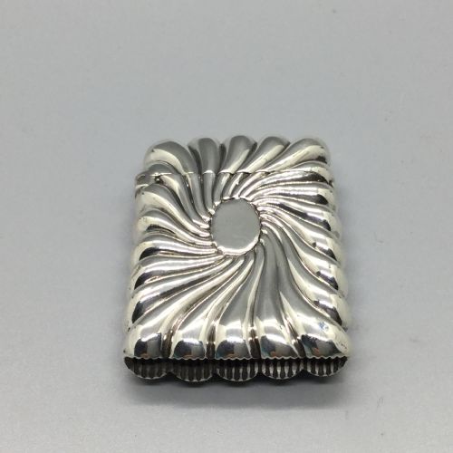 Victorian Silver Vesta Case Birmingham 1888 Matthew Boulton