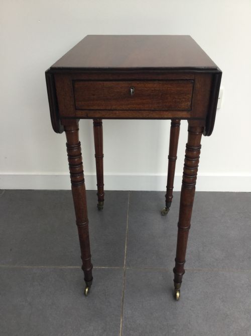 Georgian Mahogany Drop Flap Work Table C1800