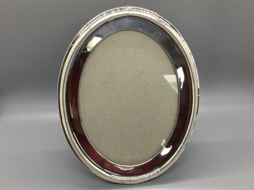 Edwardian Silver Oval Photo Frame Birmingham 1909 a & J Zimmerman