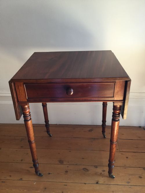 Georgian Mahogany Drop Flap Side Work Table C1800