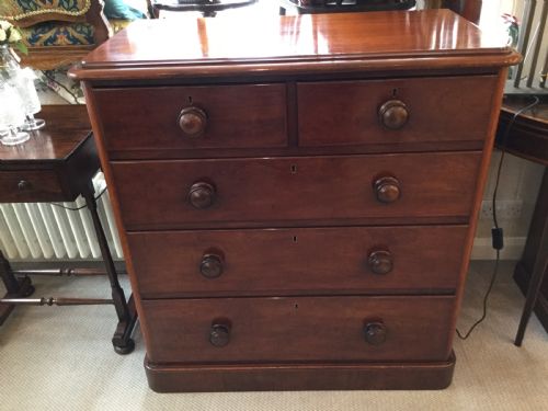 Late 19thc Victorian Mahogany Chest of Good Proportions