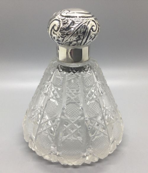 Victorian Silver Top Scent Bottle Birmingham 1896
