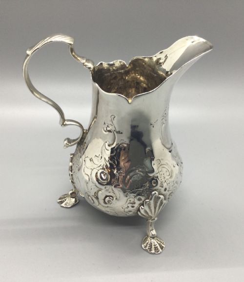 Victorian Silver Cream Jug London 1853 John Keith