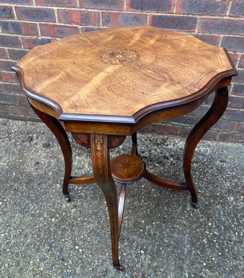 Late 19th Rosewood Inlaid Table C1880