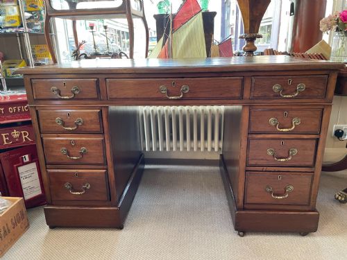 Late 19thc Mahogany Pedestal Desk C1890