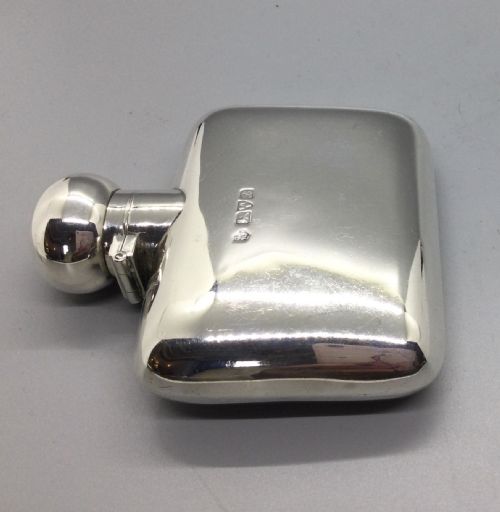 Edwardian Silver Hip Flask Chester 1902 G Nathan & R Hayes