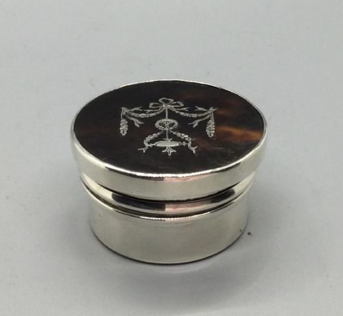 George V Silver and Tortoiseshell Box London 1923
