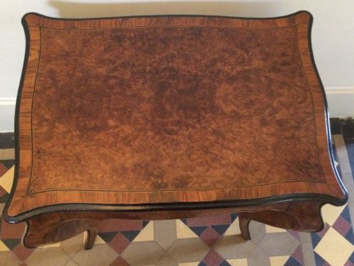 LATE 19THC BURR WALNUT WORK TABLE SIDE TABLE C1880 - ADDITIONAL PHOTO 7