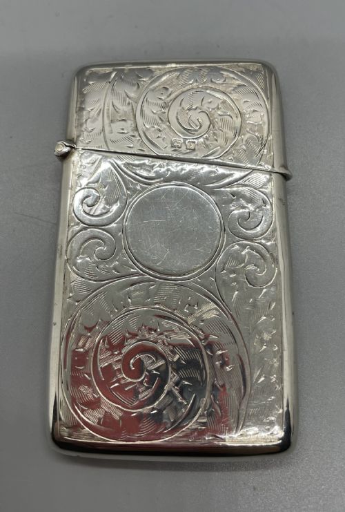 GEORGE V SILVER CARD CASE BIRMINGHAM 1920 - ADDITIONAL PHOTO 1