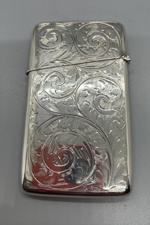 GEORGE V SILVER CARD CASE BIRMINGHAM 1920 - ADDITIONAL PHOTO 2